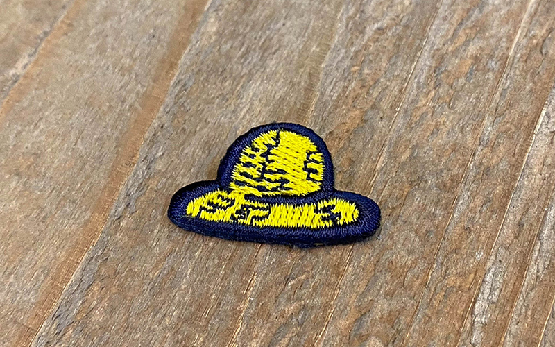Campanellaストローハットロゴ刺繍ワッペン